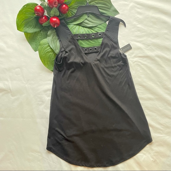 Kardashian Kollection Flowy, Embellished Tank Top Black M (Women’s) - Picture 2 of 8